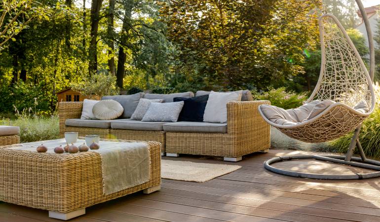 Picture of garden furniture with cushions